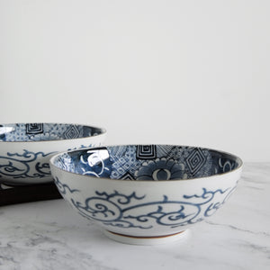 Sometsuke-Egawari Noodle Bowl Set (2pcs)