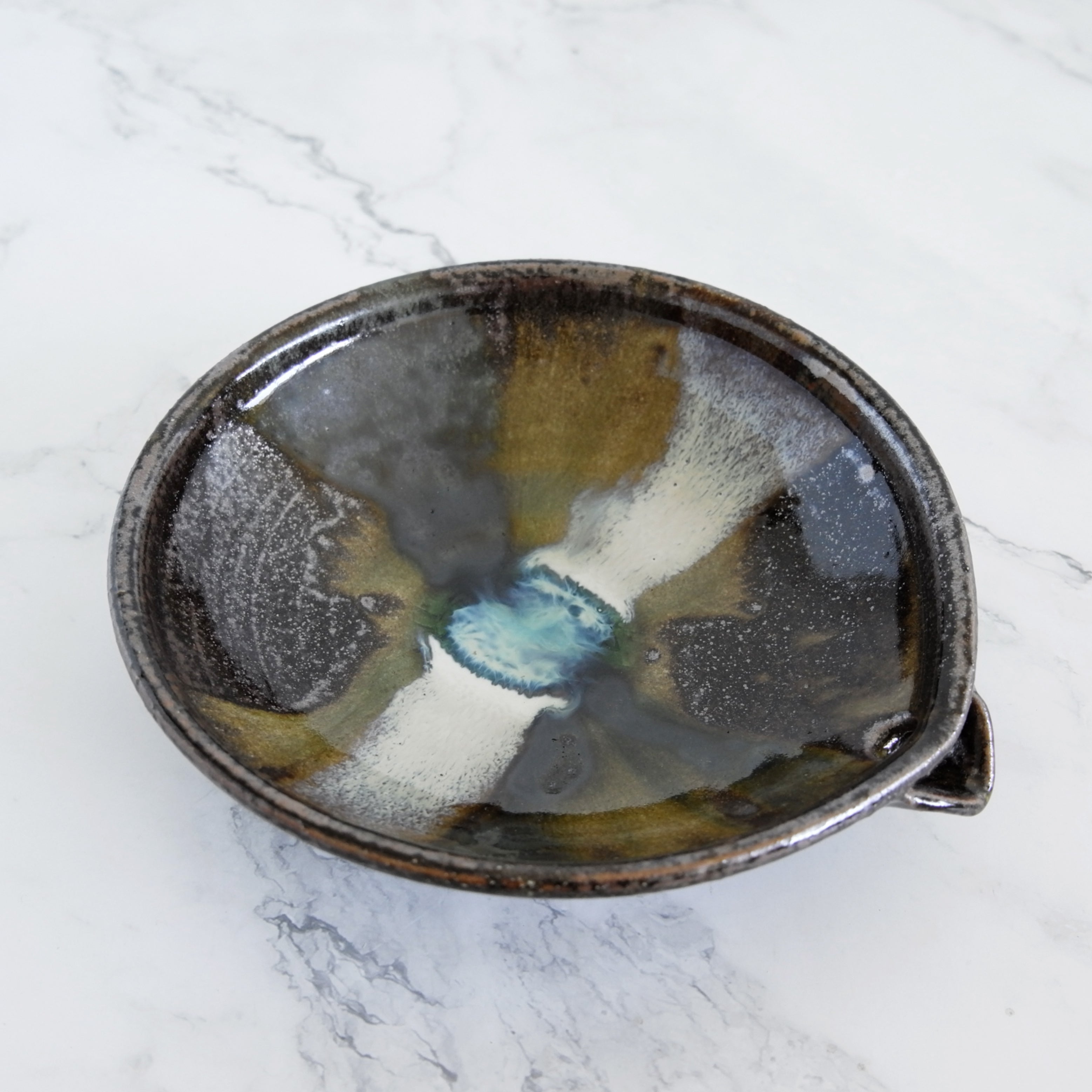 Three Aya Glaze Katakuchi Bowl