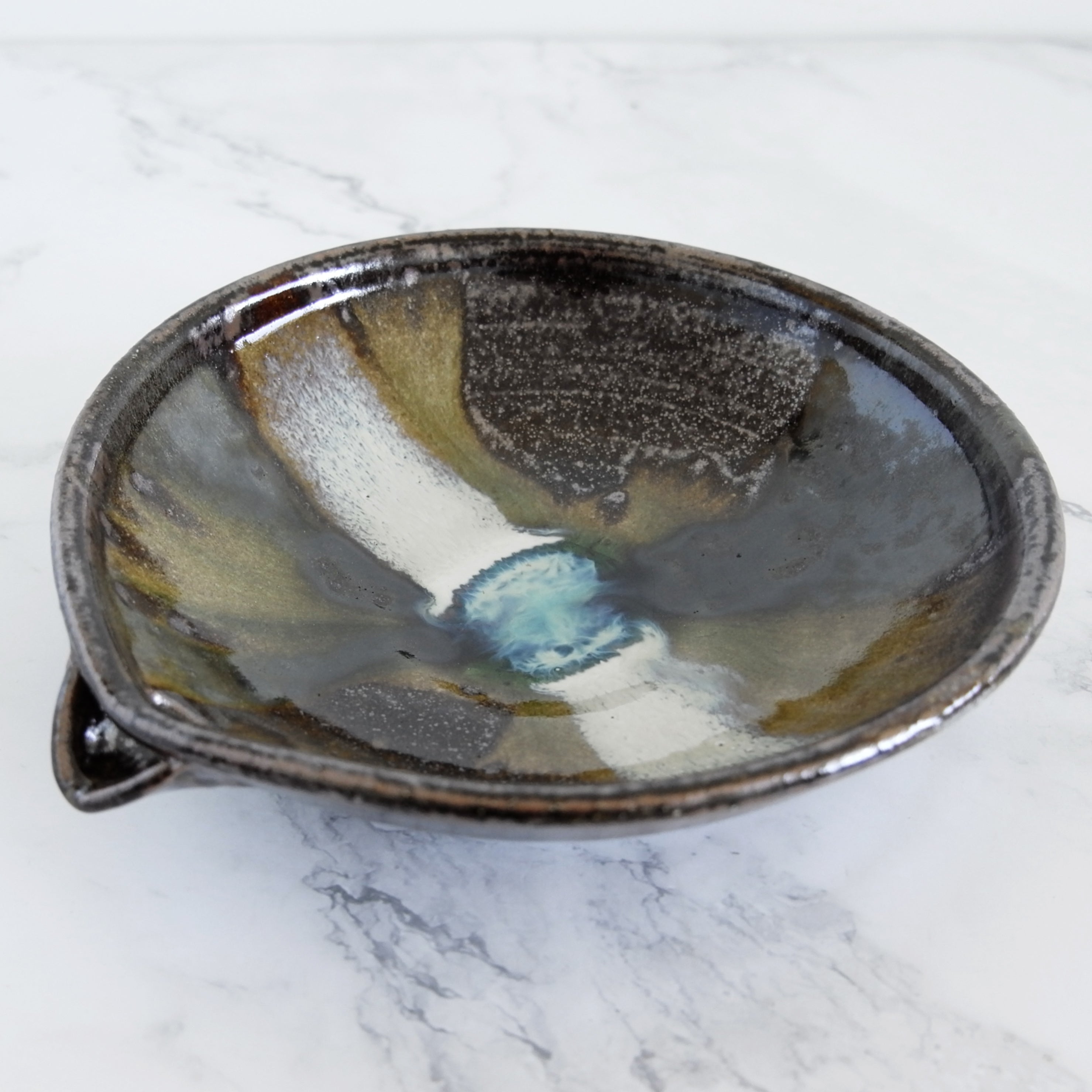 Three Aya Glaze Katakuchi Bowl