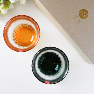 Tsugaru Vidro Kinsai Rock Glass Drinkware Set