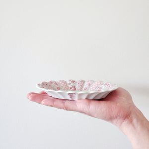 Hasami Ware Flower Oval Parfait Plate