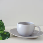 Load image into Gallery viewer, Yui Tea Cup &amp; Saucer (light grey)
