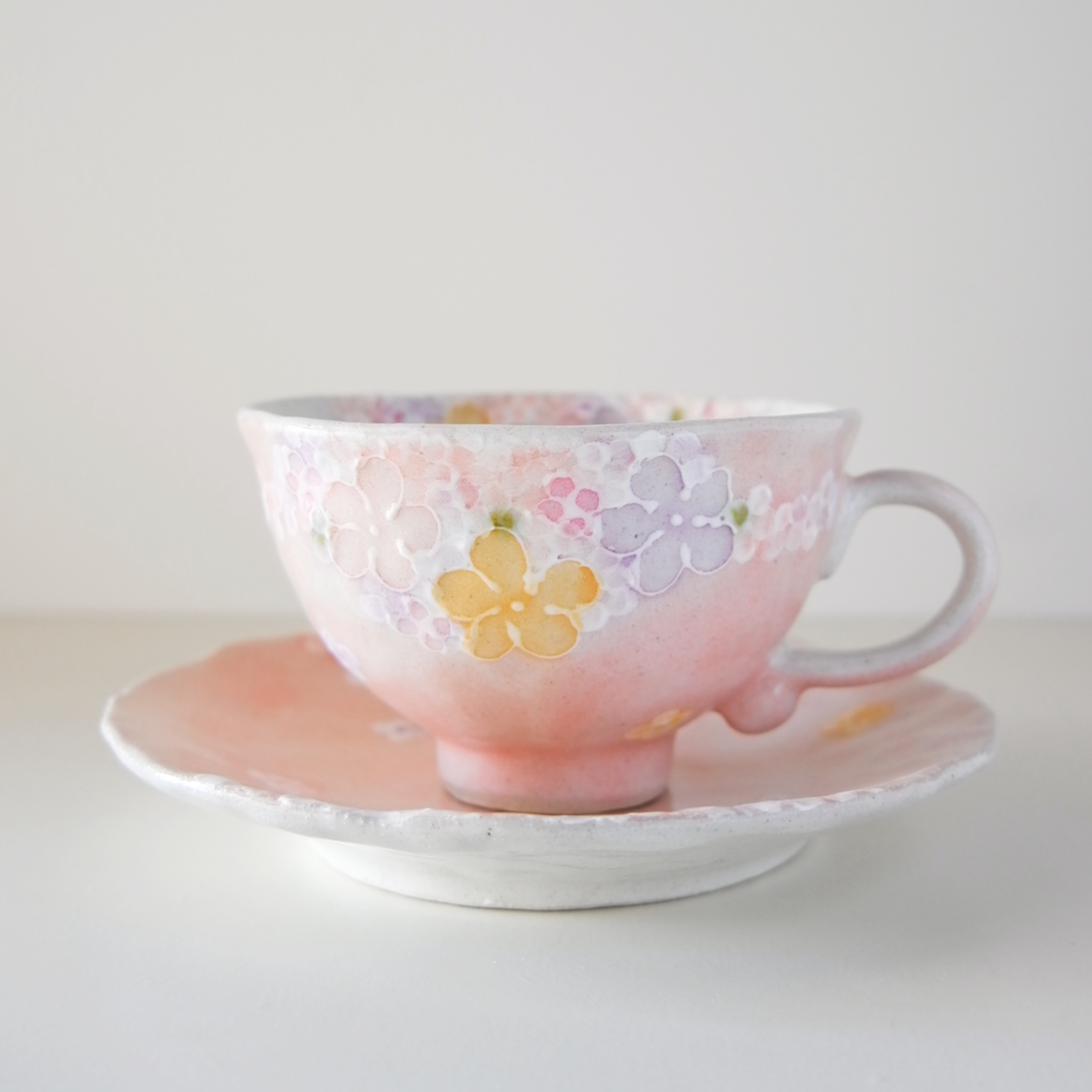 Floral Seto Coffee Cup & Saucer