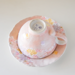 Load image into Gallery viewer, Floral Seto Coffee Cup &amp; Saucer
