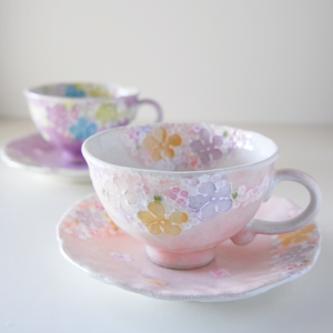 Floral Seto Coffee Cup & Saucer