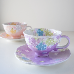 Floral Seto Coffee Cup & Saucer