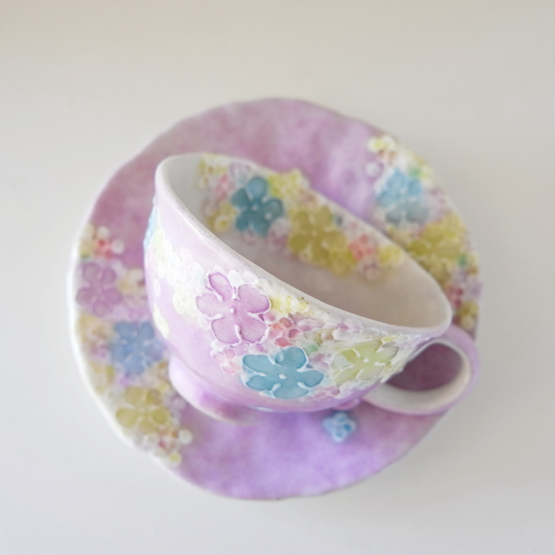 Floral Seto Coffee Cup & Saucer