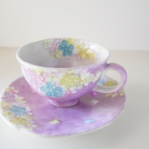 Floral Seto Coffee Cup & Saucer